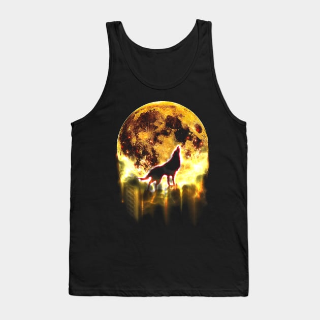 Howling Moon Tank Top by Arcuedes